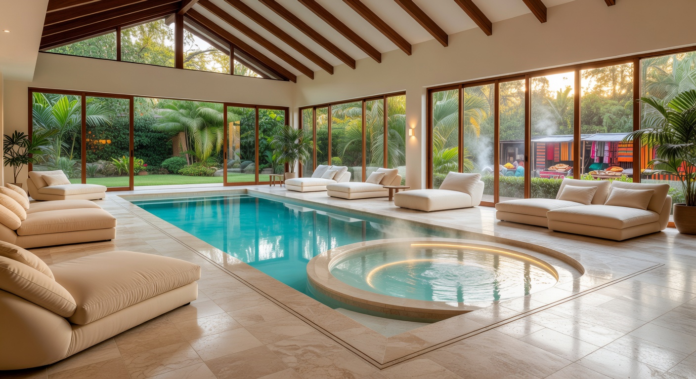 Luxury Indoor Heated Pool and Spa